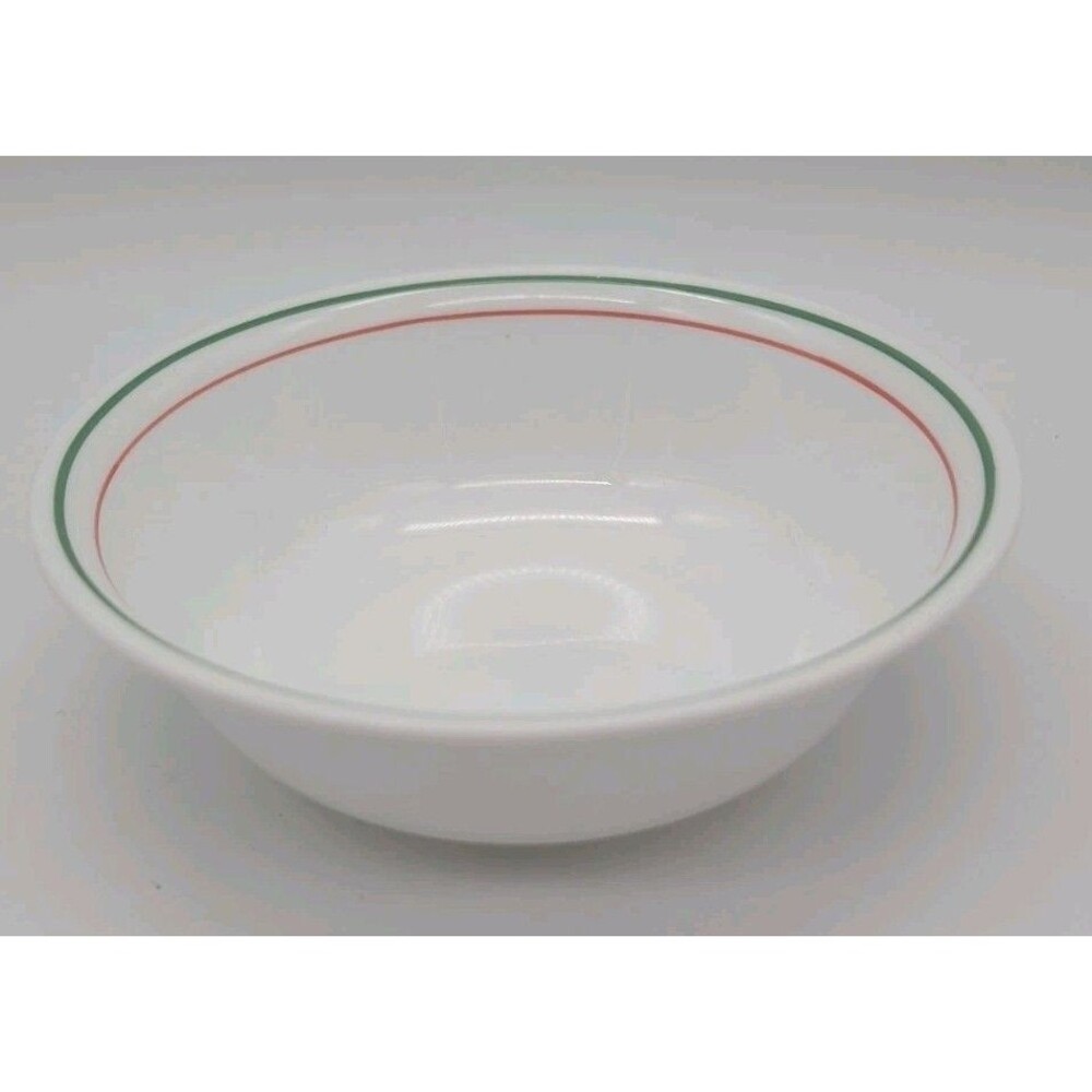 Corelle Island Breeze Cereal Coupe Bowl Replacement Coral Green Lines